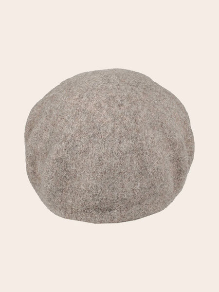 LOEVENICH WOOL PEAKED CAP WITH IMITATION LEATHER VISOR