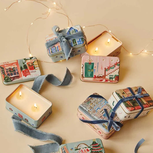 Christmas Livingroom Tin Candle - Persimmon Chestnut 5oz