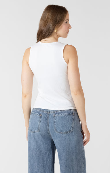 Beck Ribbed Tank - White