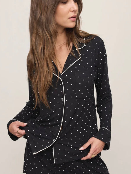 Luxe Dot PJ Top - Black