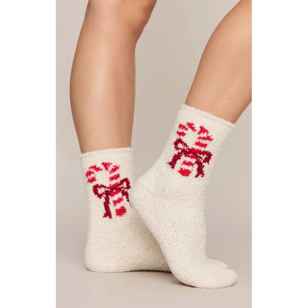 Candy Cane Socks 2pk - Vanilla Ice