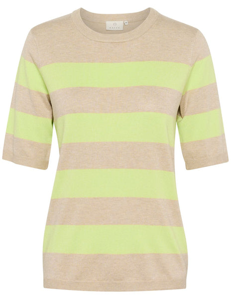 LIZZA STRIPED KNIT - Feather Grey Melange