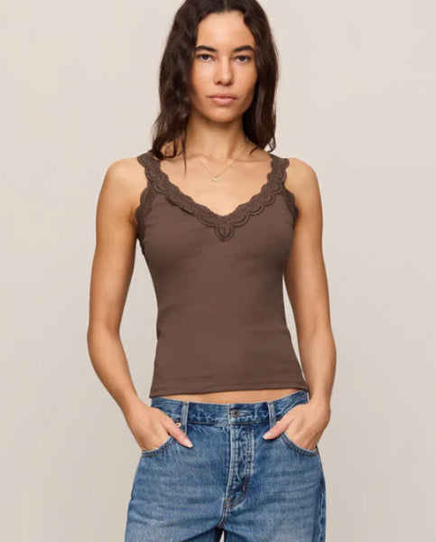 Eve Lace Tank - Cocoa Latte