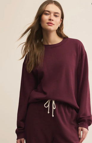 Boyfriend Sweatshirt - Merlot