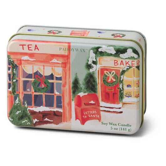 Christmas Storefront Tin Candle - Sweet Orange & Fir 5oz