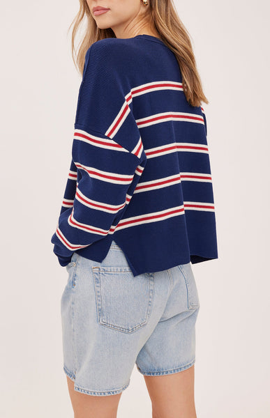 Echo Pullover - Navy Stripe