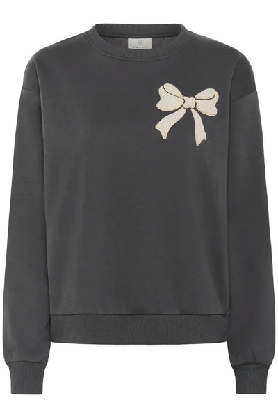 Elenora Sweatshirt - Black Oyster/Bow