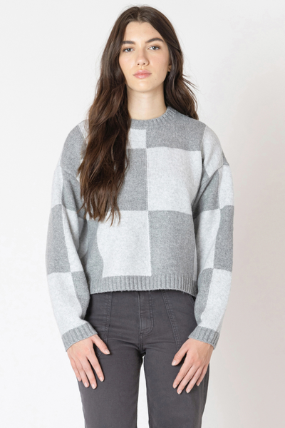 Hannah Colourblock Sweater - Heather Grey