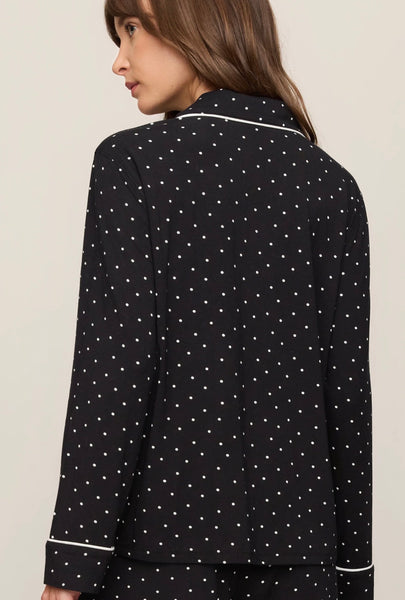 Luxe Dot PJ Top - Black