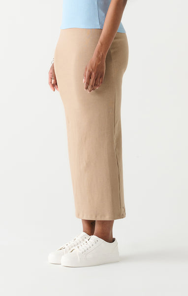 Kassy Knit Pencil Skirt- mocha