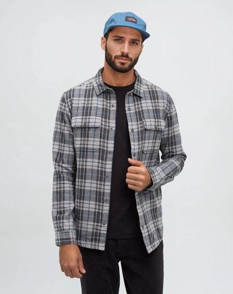 Kapok Flannel Colville - Graphite/Spruce Plaid