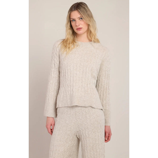Rory Cable Knit Sweater - Beige