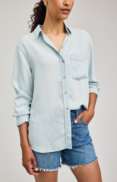 Ozzy Button Down - Blue Stripe