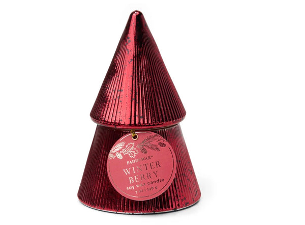 Winter Berry 7oz Red Stacked Tree Candle