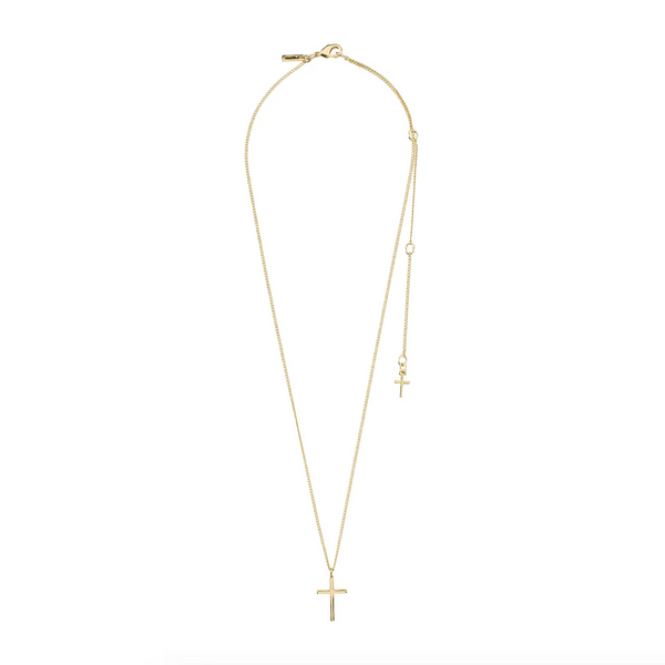 FLYNN CROSS NECKLACE -  Gold Plated