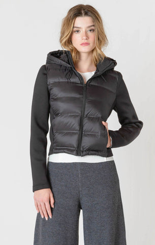 MAVILLE MIXED FABRIC PUFFER JACKET