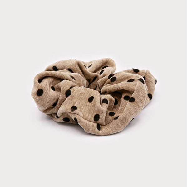 Velvet Polka Dot Scrunchie