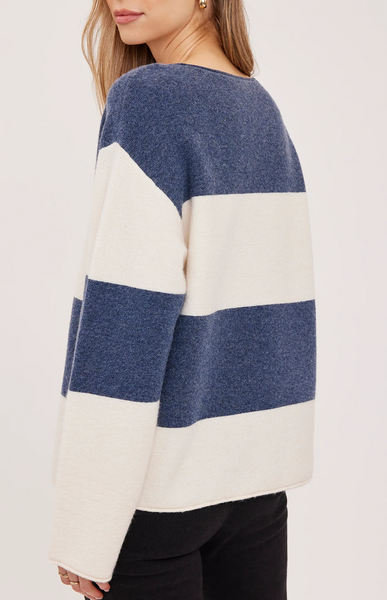 Annalise Pullover - Navy Stripe