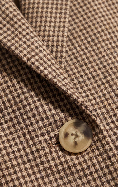 Evan Houndstooth Blazer - Dark Chocolate