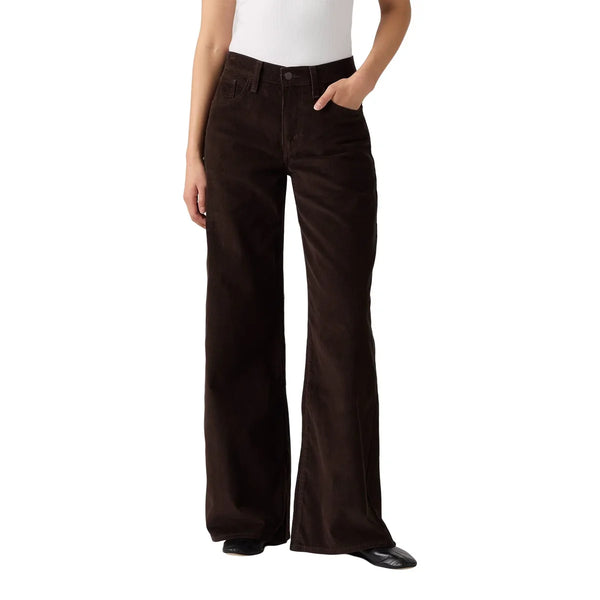 Middy Wide Leg Corduroy Pant - Chocolate Brown