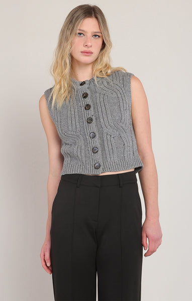 Kenzie CABLE SWEATER VEST