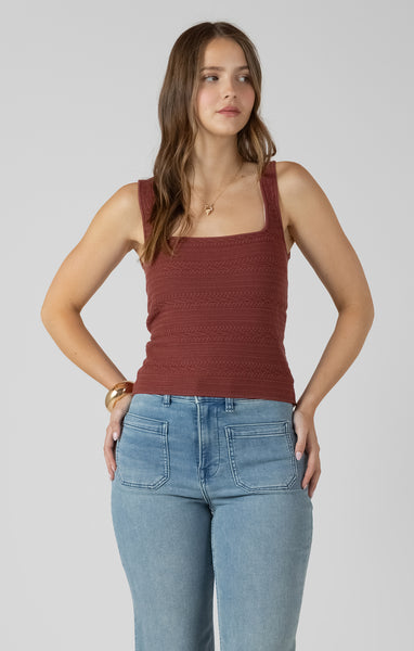 SIERRA SQUARENECK TEXTURED TANK