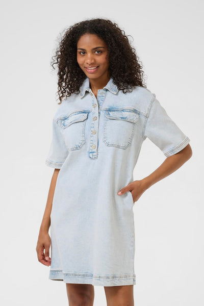 Maja Denim Dress - Light Blue Denim