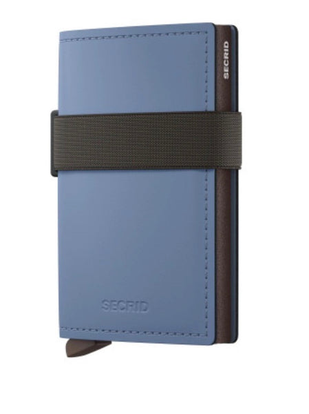 Band Wallet - Matte Steel Blue-Brown