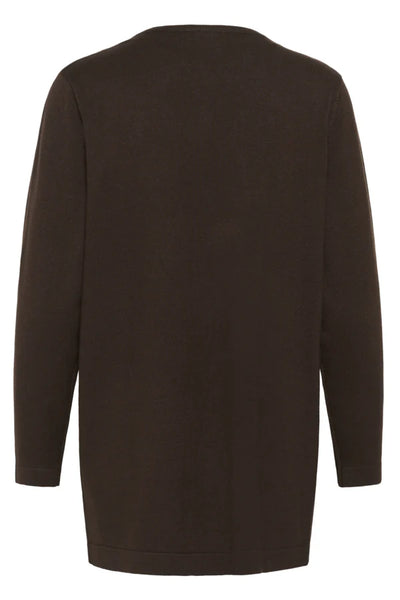 Lizza Long Cardigan - Coffee Bean