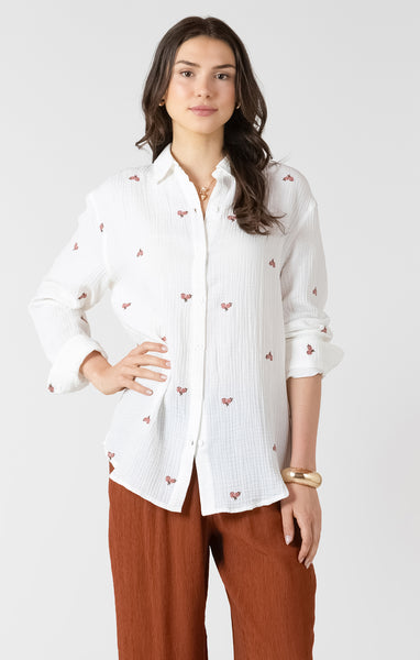 SAMMY TEXTURED BUTTON FRONT BLOUSE