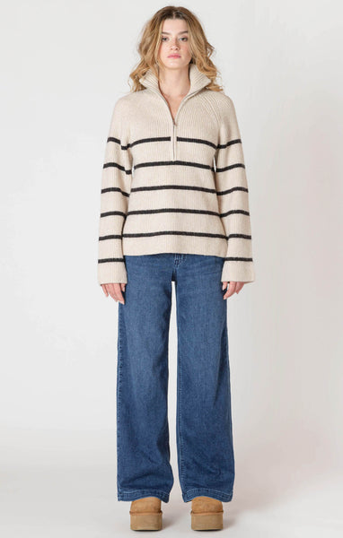 ADDISON HALF-ZIP LONGLINE SWEATER