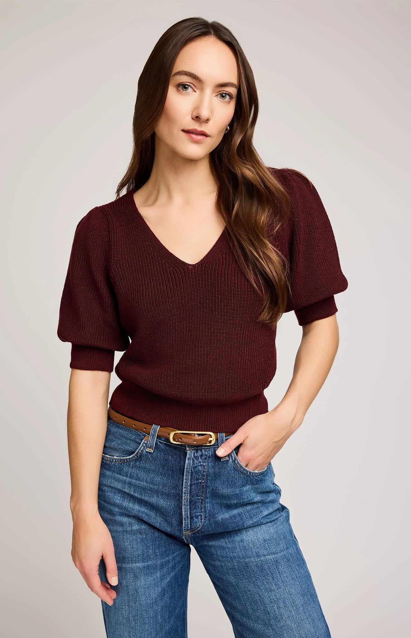 Phoebe Pullover Sweater- Merlot