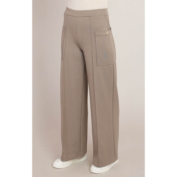 Amelia Twill Pocket Pant - Warm Taupe