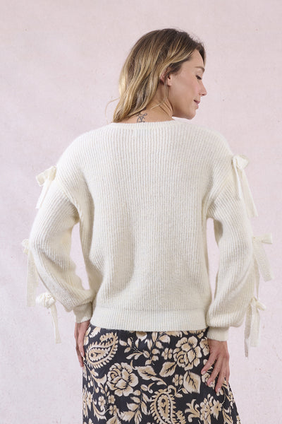 Bow Sweater - Ecru
