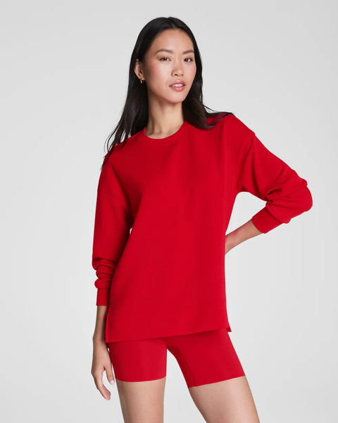 AIR ESSENTIALS LS CREW - Spanx Red