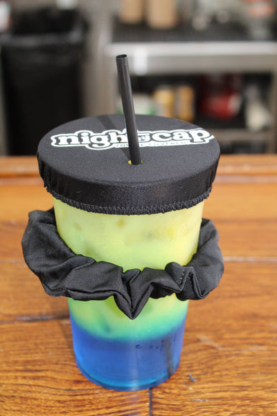 NightCap Scrunchie Drink Cover - Drink Spiking Prevention: Pink