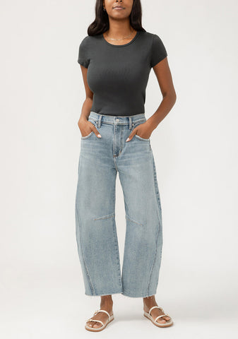 High Rise Horseshoe Leg Jeans