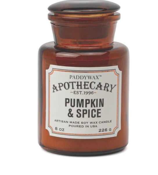 Apothecary 8 oz Candle
Pumpkin + Spice