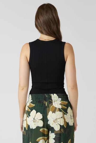 Suzie Ribbed Tank - Black