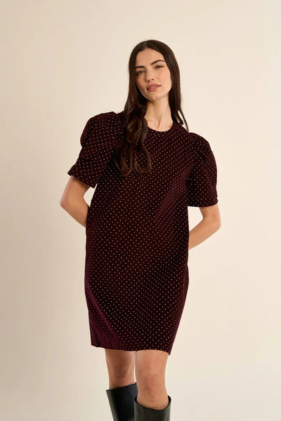 Callie Corduroy Dress - Burgundy