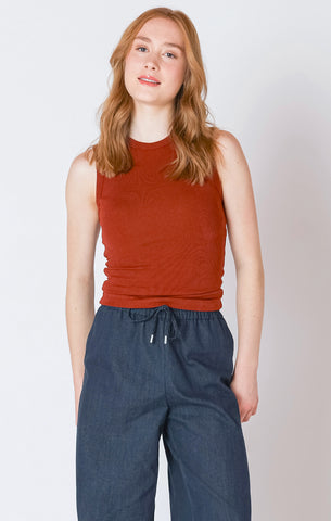 Reset Ribbed Tank- Burnt Orange