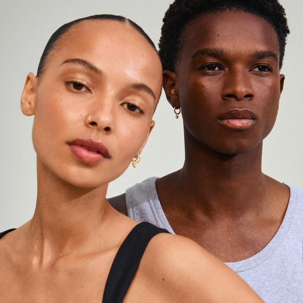 JOA Crystal Hoop Earrings - Gold Plated