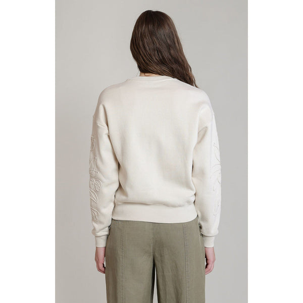 Anna Embroidered Sweatshirt - Ivory