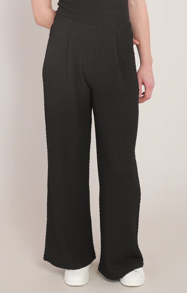 KNOCKOUT TEXTURED WIDE LEG PANT