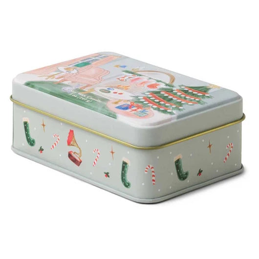 Christmas Livingroom Tin Candle - Persimmon Chestnut 5oz