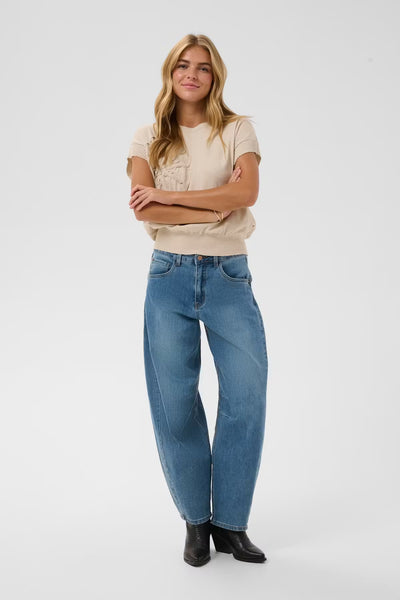 Bahren Barrel Jean - Dawson Medium Blue
