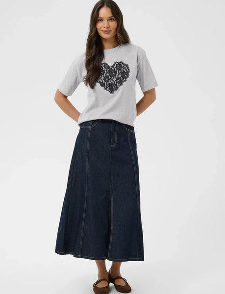Gloria T-Shirt - Grey Melange