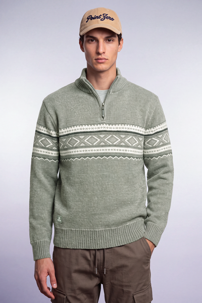 Hatfield Quarter Zip Sweater - Artichoke