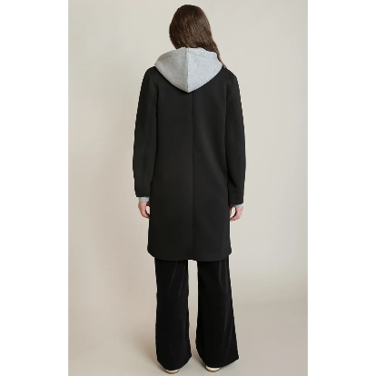 Jessie Convertible Hooded Coat - Black