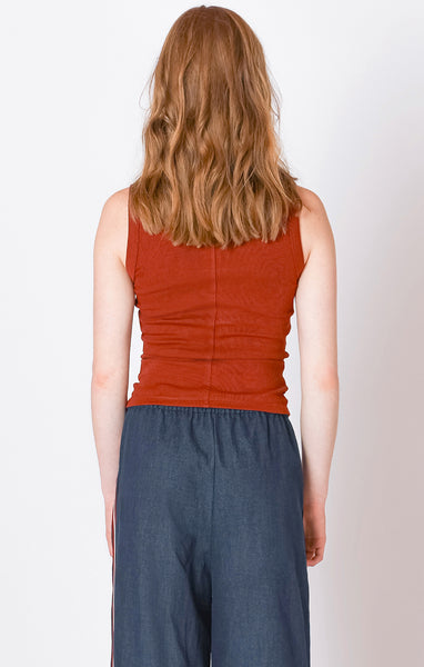 Reset Ribbed Tank- Burnt Orange